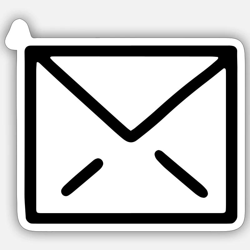 Letter letter symbol letter icon envelope message Sticker size S (10 x 10 cm)