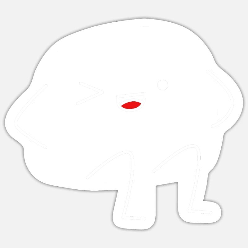 Stein Schere Papier - Sticker Größe S (10 x 10 cm) - Mattweiß