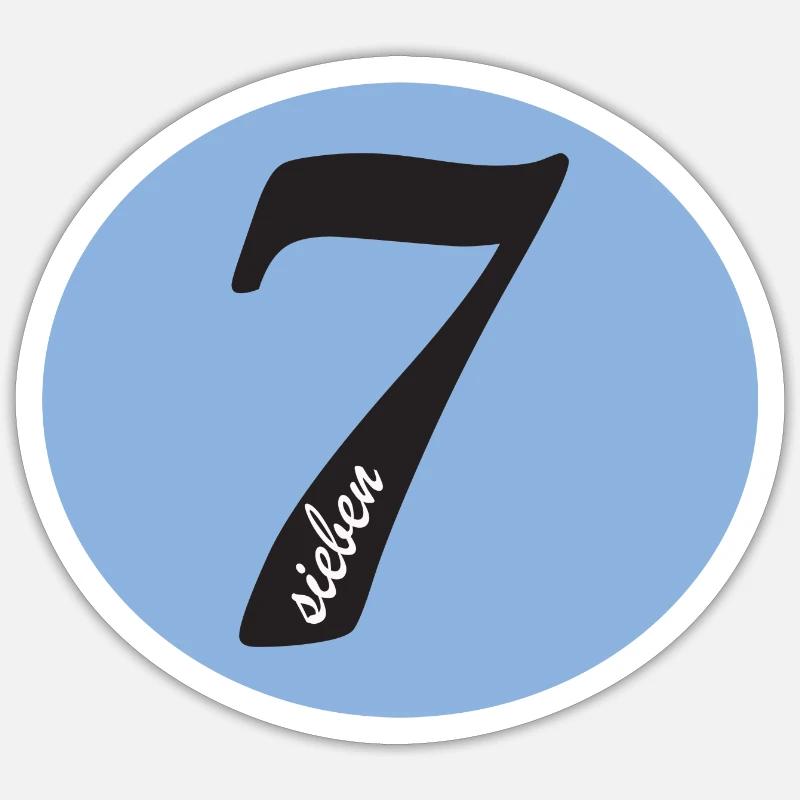 7 sept - Sticker taille S (10 x 10 cm) - blanc mat