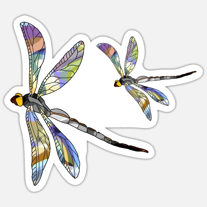 Libellules Sticker taille S (10 x 10 cm)