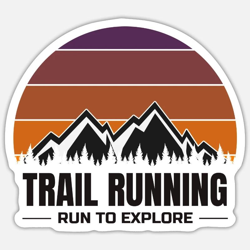 Run To Explore 2 - TRail Running - Sticker taille S (10 x 10 cm) - blanc mat