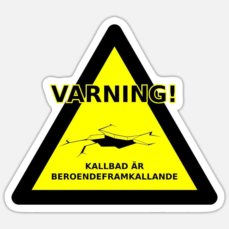 Warning Cold Baths Sticker size S (10 x 10 cm)
