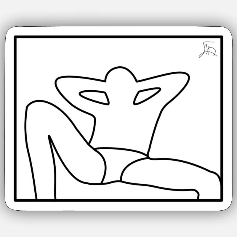 relax - Sticker taille S (10 x 10 cm) - blanc mat