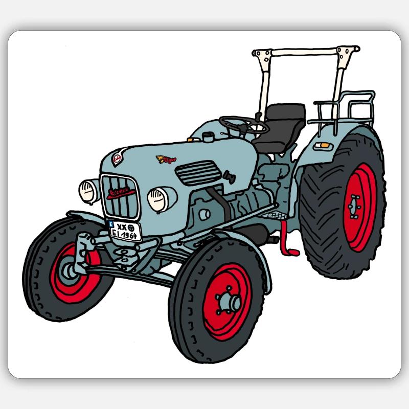 Le rayé - Sticker taille S (10 x 10 cm) - blanc mat