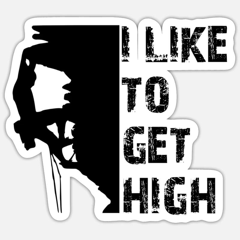 arrampicata - Sticker formato S (10 x 10 cm) - bianco opaco