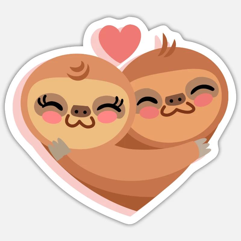 Faultier Sticker Größe S (10 x 10 cm)