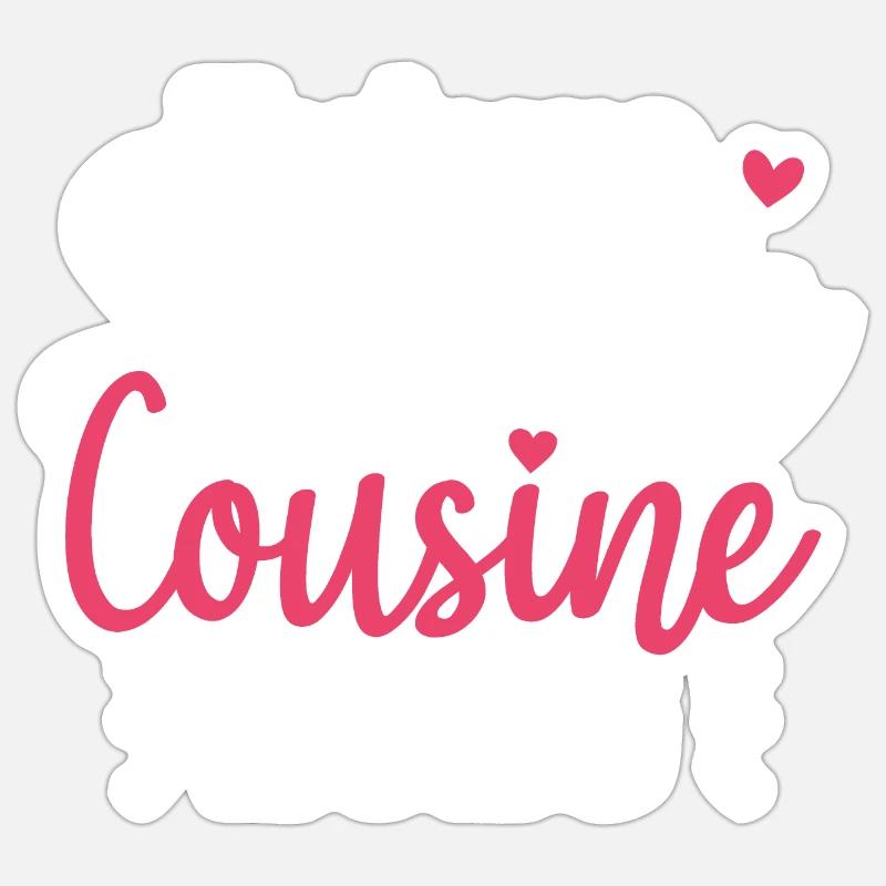 Annonce Grossesse 2023 Future Super Cousine Cadeau - Sticker taille S (10 x 10 cm) - blanc mat