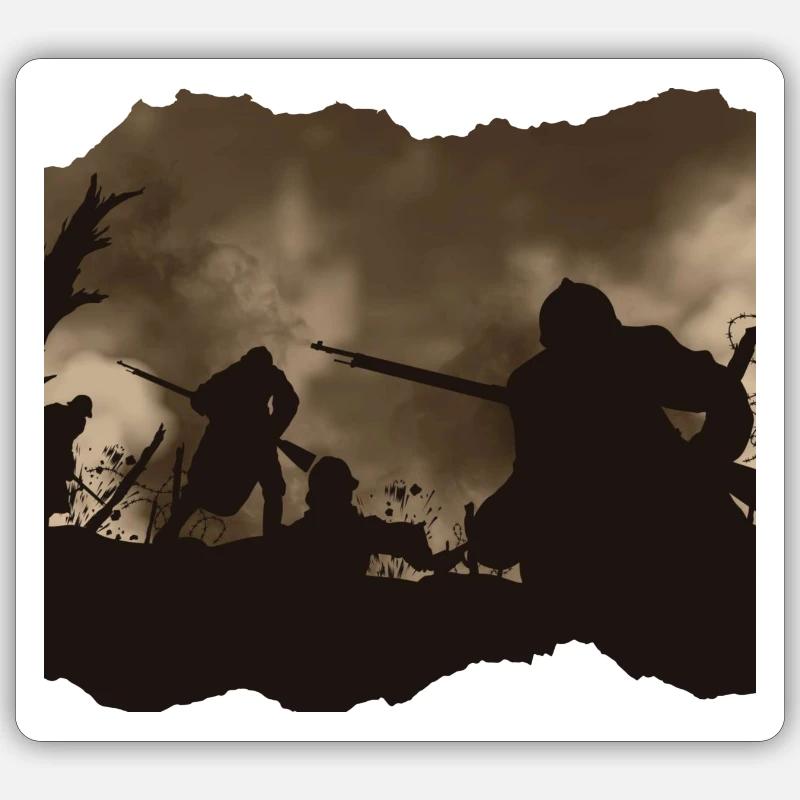 war Sticker size S (10 x 10 cm)