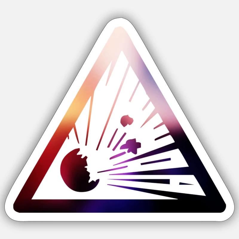 Explosionsrisikozeichen - Sticker Größe S (10 x 10 cm) - Mattweiß