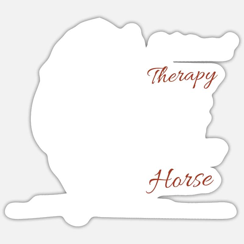 Cheval sort cavalier cadeau Sticker taille S (10 x 10 cm)