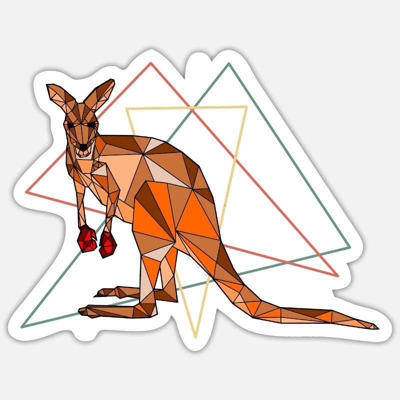 kangaroo! - Sticker size S (10 x 10 cm) - white matte