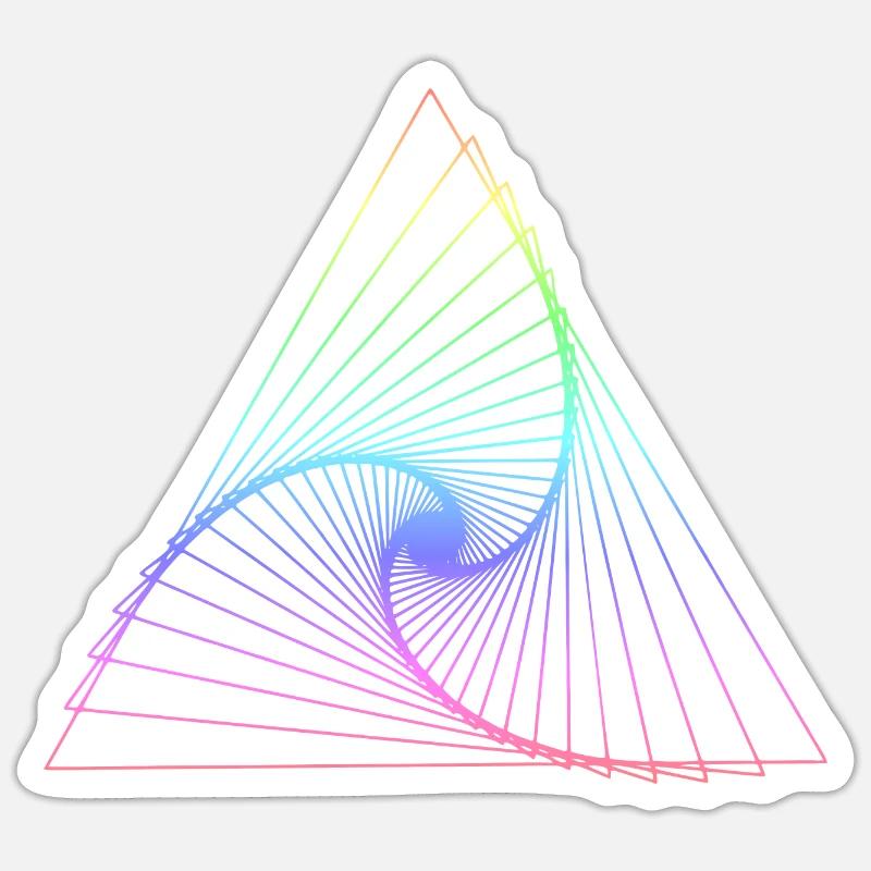 triangle rainbow Sticker size S (10 x 10 cm)