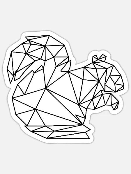 Eichhörnchen - Sticker Größe S (10 x 10 cm) - Mattweiß