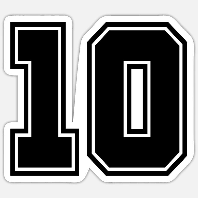 10 Design - Sticker taille S (10 x 10 cm) - blanc mat