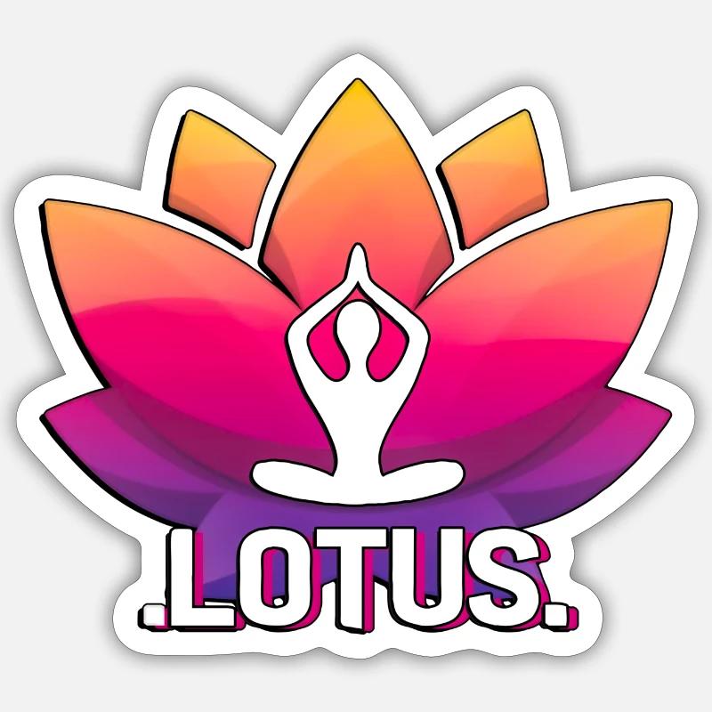 .Lotus. - Sticker size S (10 x 10 cm) - white matte