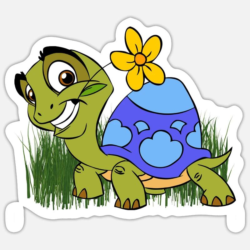 Turtle Kavalier - Sticker size S (10 x 10 cm) - white matte