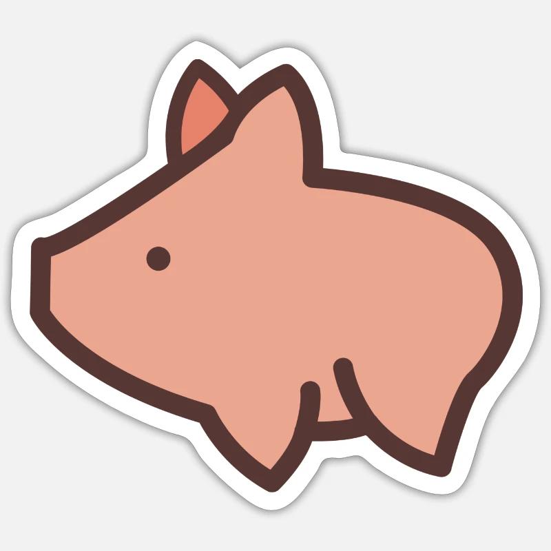 Petit cochon Sticker taille S (10 x 10 cm)