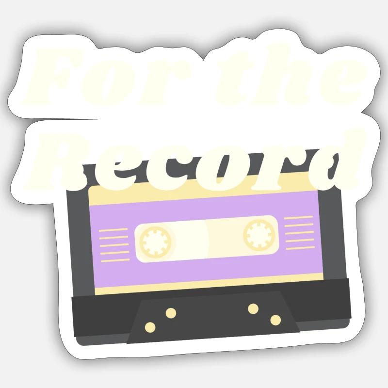 non binary for the record - Sticker Größe S (10 x 10 cm) - Mattweiß
