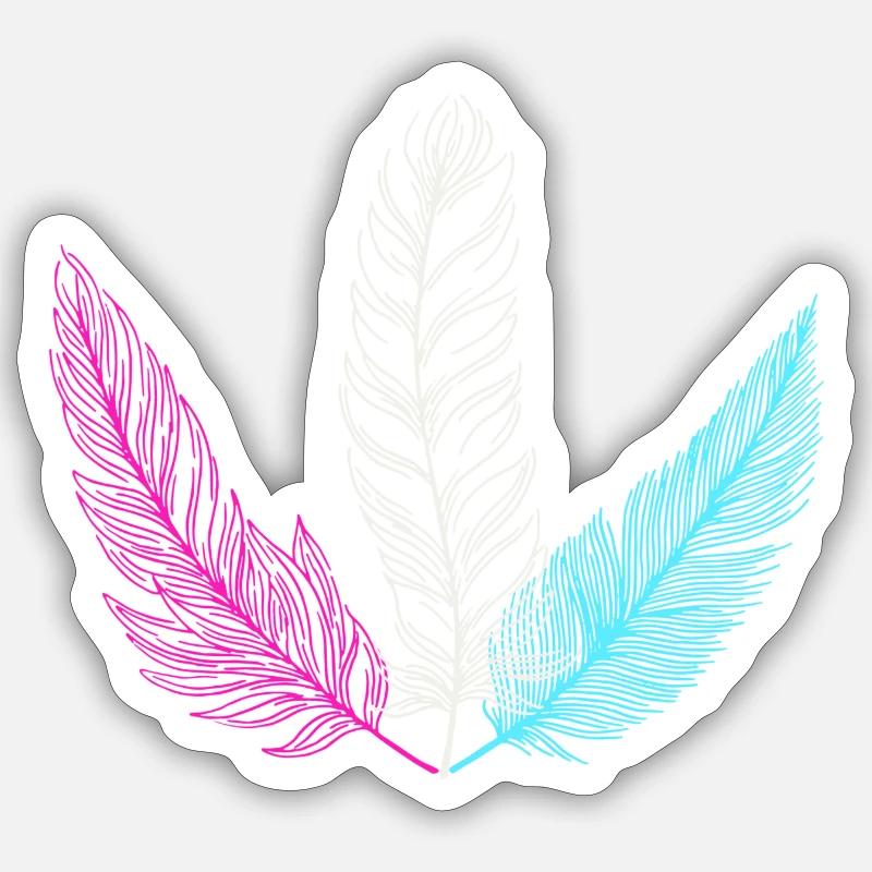 trans spring - Sticker size S (10 x 10 cm) - white matte