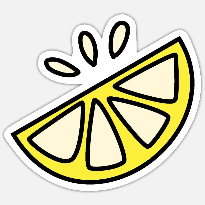 Zitrone Sauer Spritzig Sticker Größe S (10 x 10 cm)