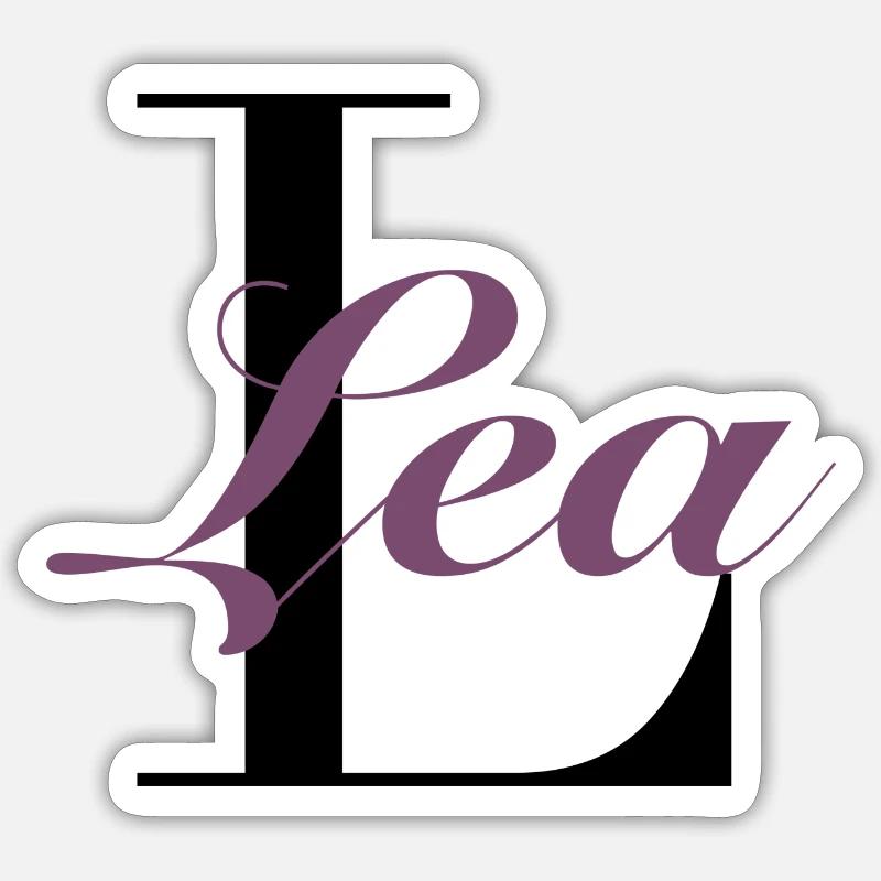 Name - Lea - Sticker Größe S (10 x 10 cm) - Mattweiß