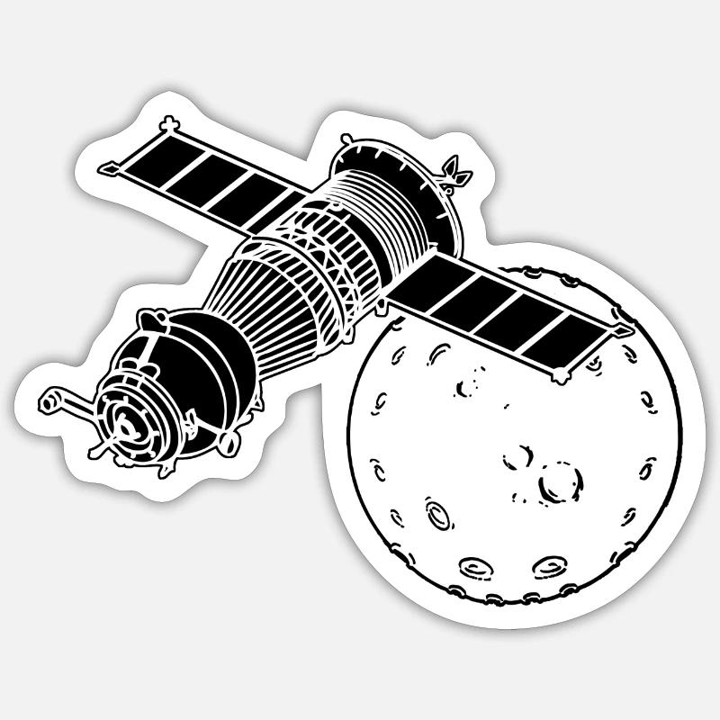 rocket 04 - Sticker size S (10 x 10 cm) - white matte