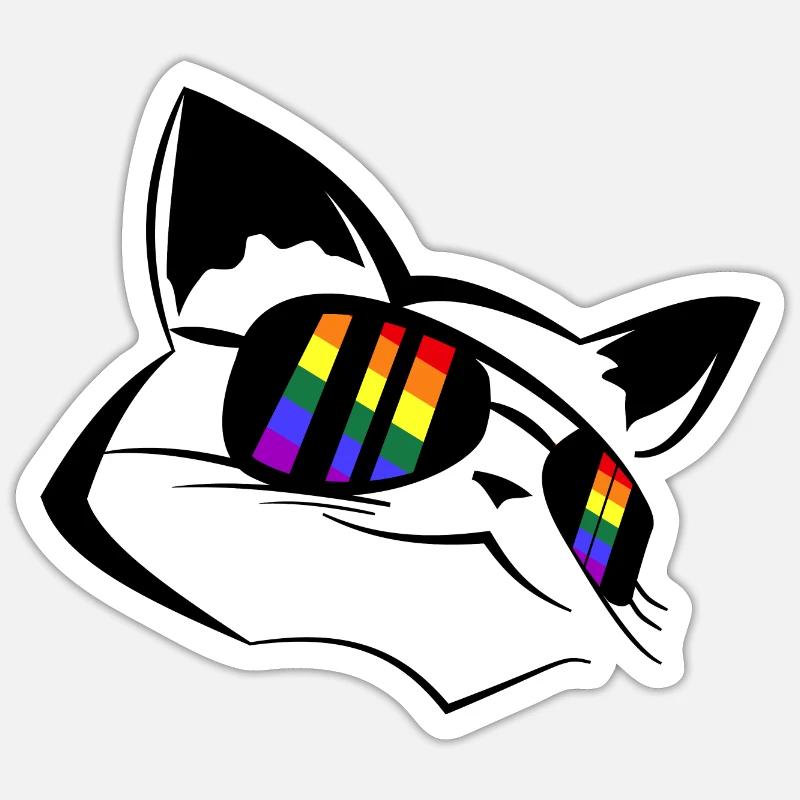 Pride Cat LGBT Sticker size S (10 x 10 cm)