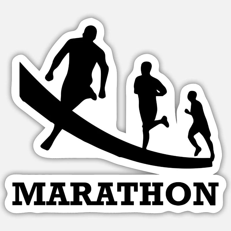 Running Jogging Marathon Sticker taille S (10 x 10 cm)