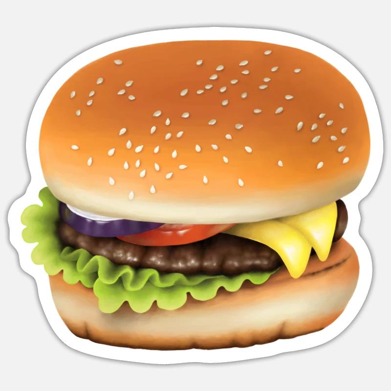 Hamburger Sticker taille S (10 x 10 cm)