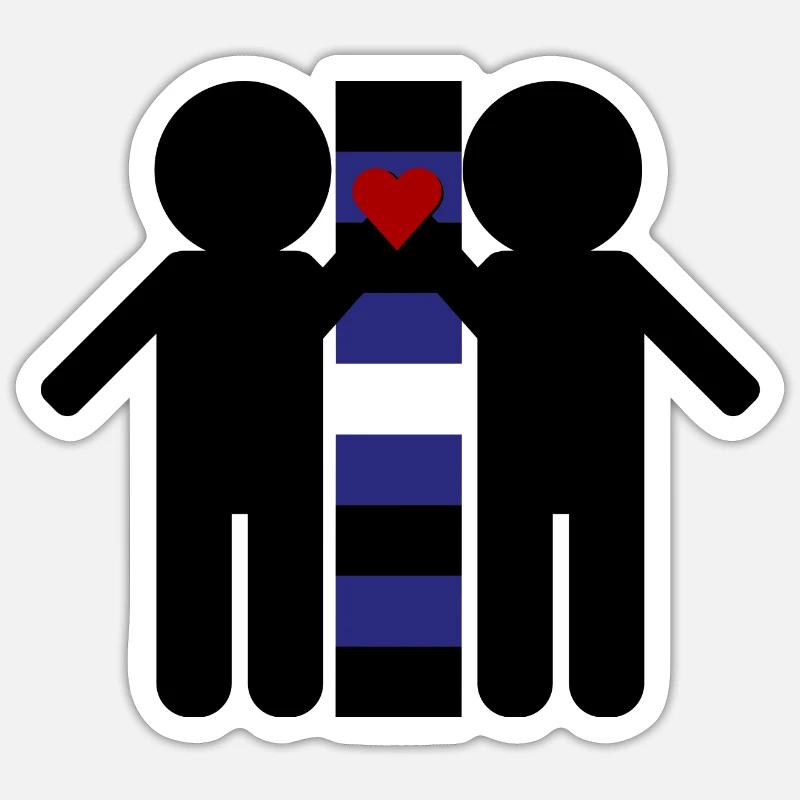 Leather Love - Sticker Größe S (10 x 10 cm) - Mattweiß