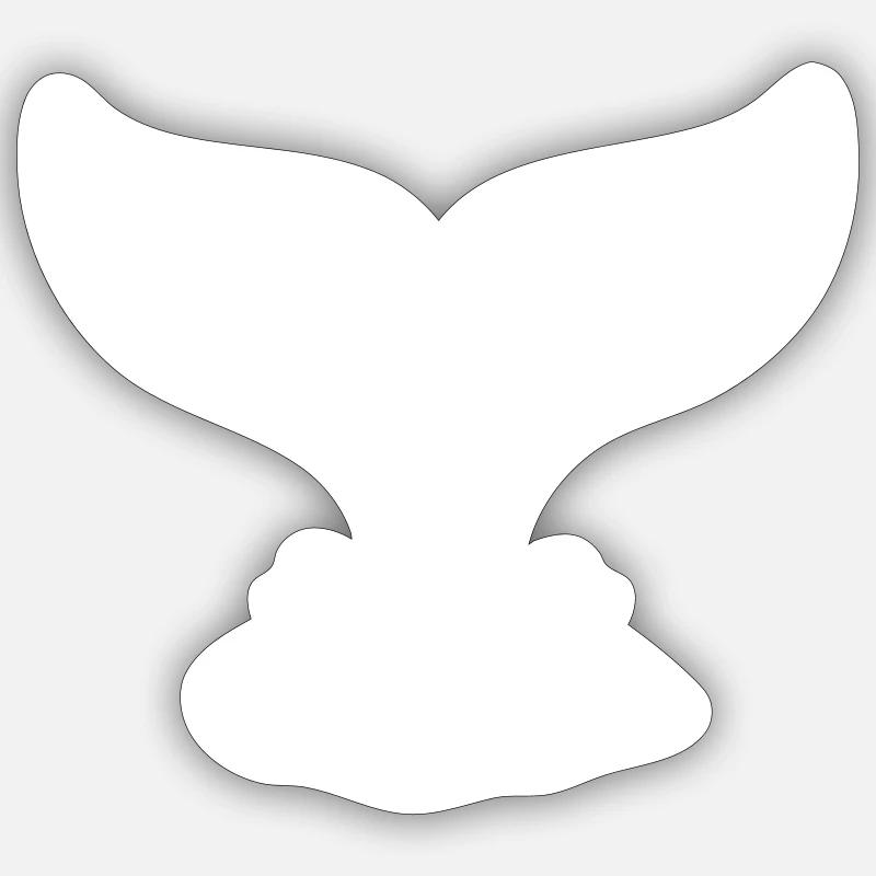 Wal Fluke Vector Sticker Größe S (10 x 10 cm)