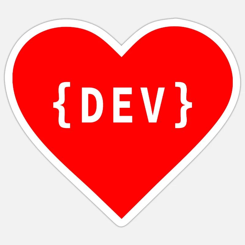 Software Developer, Dear Code DEV Developer Day Sticker size S (10 x 10 cm)