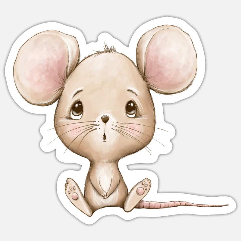 Maus Sticker Größe S (10 x 10 cm)