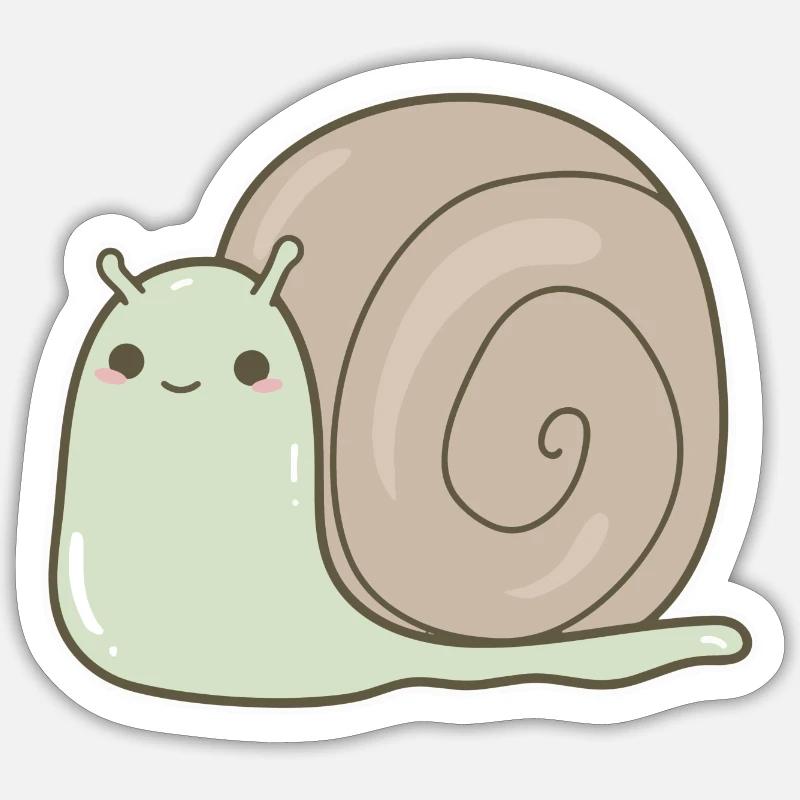 Snail - Sticker size S (10 x 10 cm) - white matte