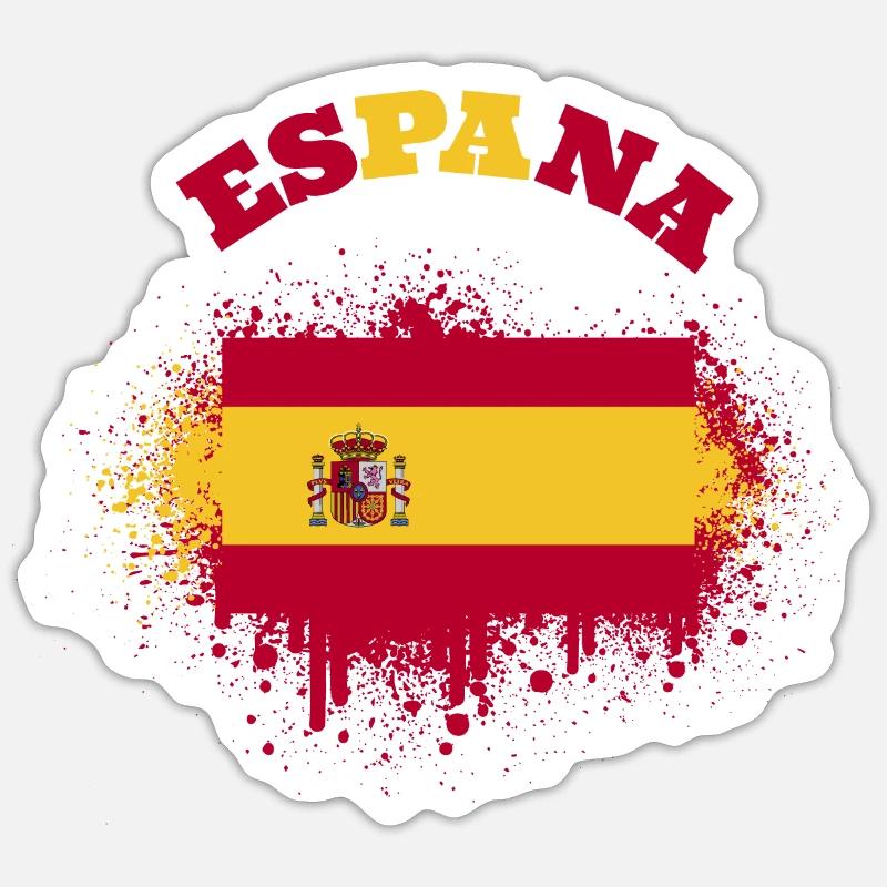 Espana Espagne drapeau espagnol drapeau drapeau Sticker taille S (10 x 10 cm)
