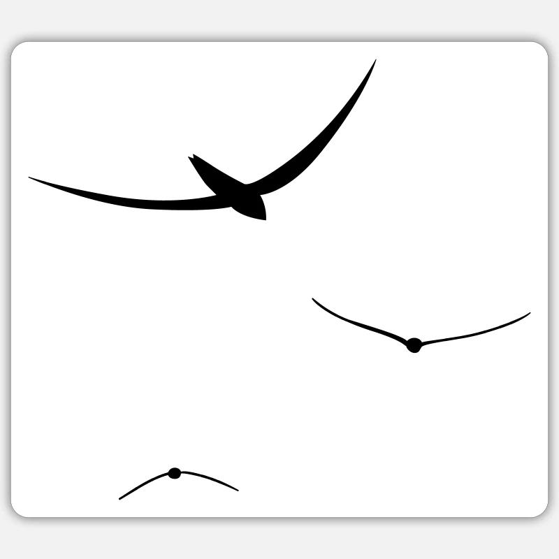 birds free fly - Sticker size S (10 x 10 cm) - white matte