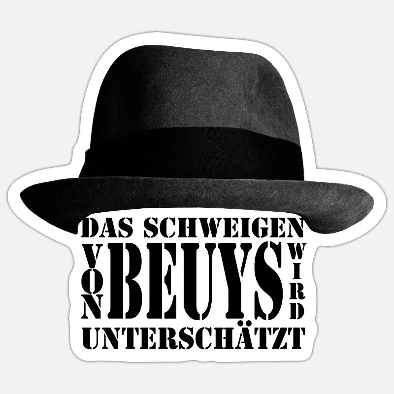 Das Schweigen von Joseph Beuys wird unterschätzt Sticker Größe S (10 x 10 cm)