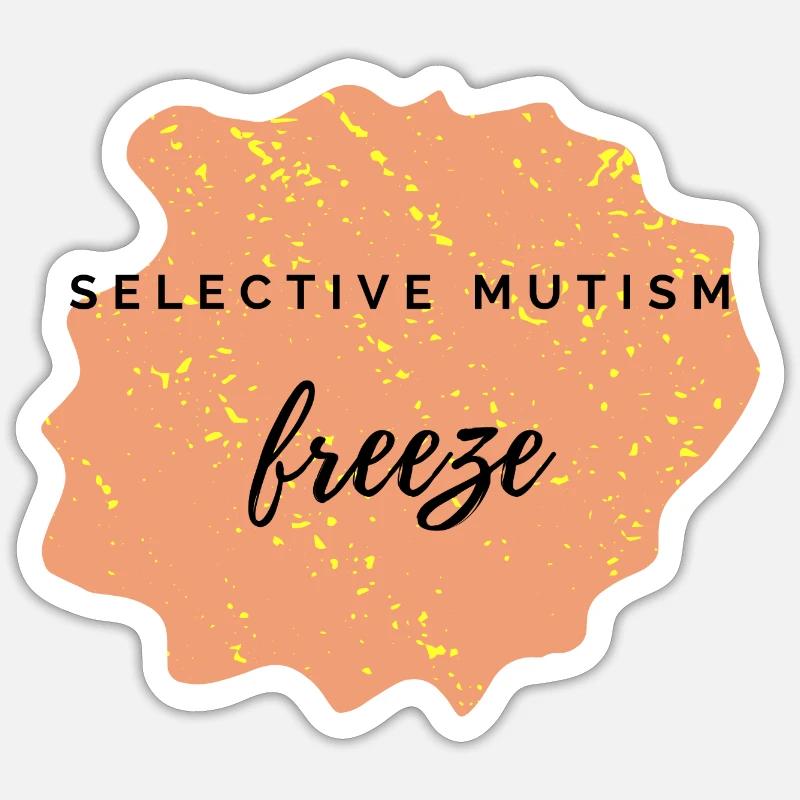 gel - mutisme sélectif - Sticker taille S (10 x 10 cm) - blanc mat