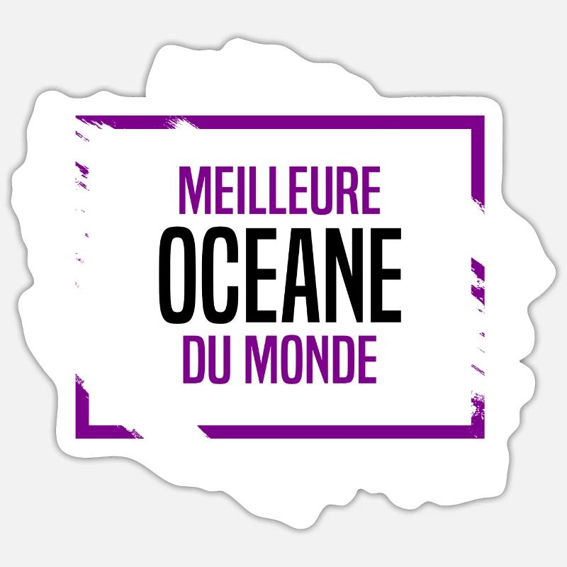 Océane - Sticker taille S (10 x 10 cm) - blanc mat