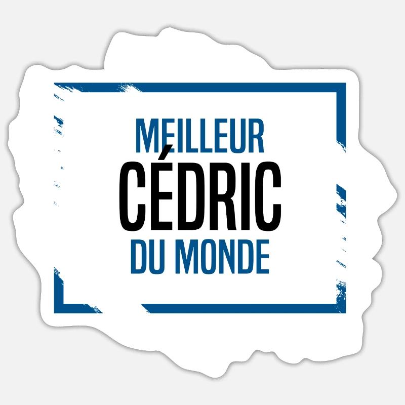 Cédric - Sticker taille S (10 x 10 cm) - blanc mat