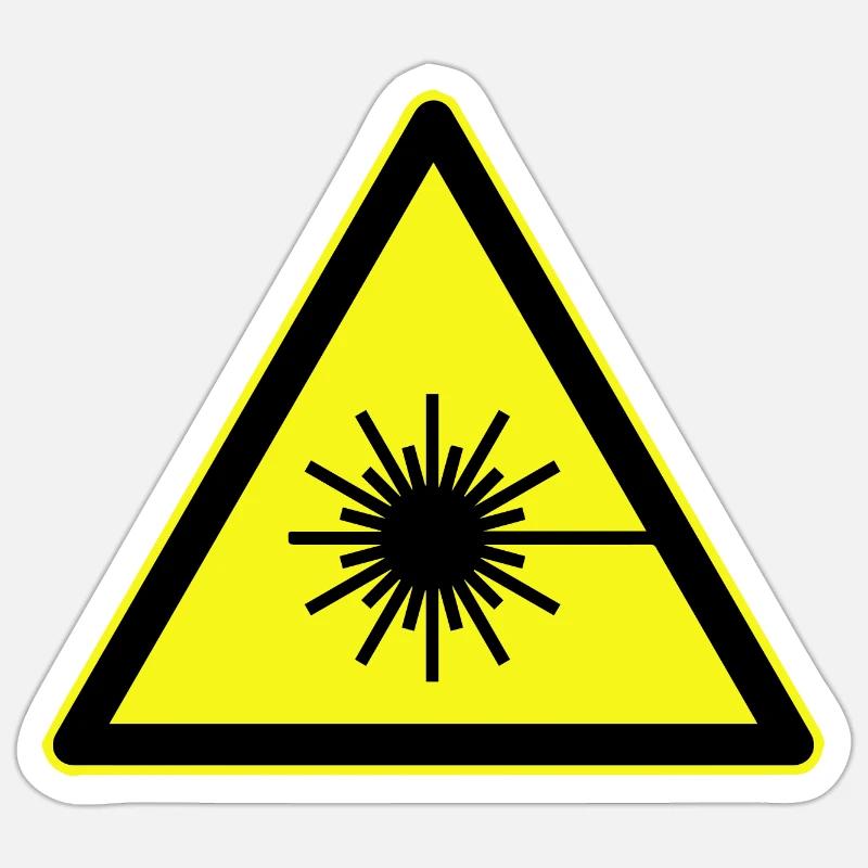 Laser Warning, Laser Warning Sticker size S (10 x 10 cm)