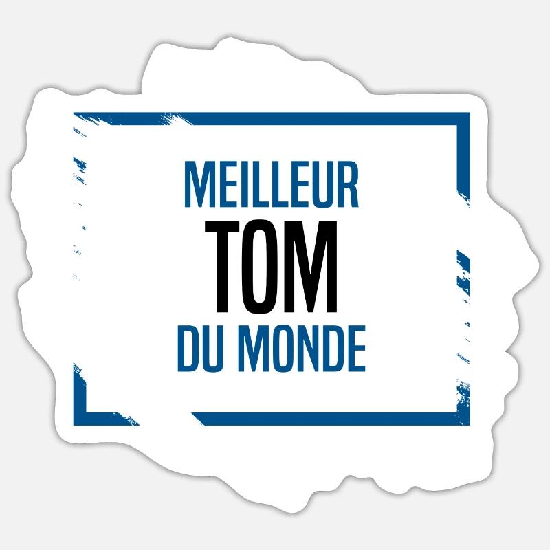 Tom - Sticker taille S (10 x 10 cm) - blanc mat