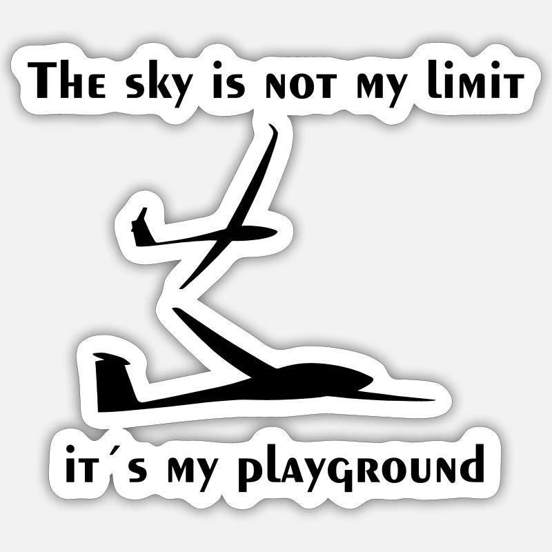 Glider Glider Gliding Glider Pilot Sticker size S (10 x 10 cm)