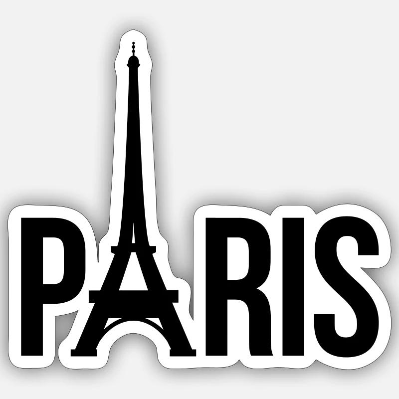 Paris - Sticker taille S (10 x 10 cm) - blanc mat