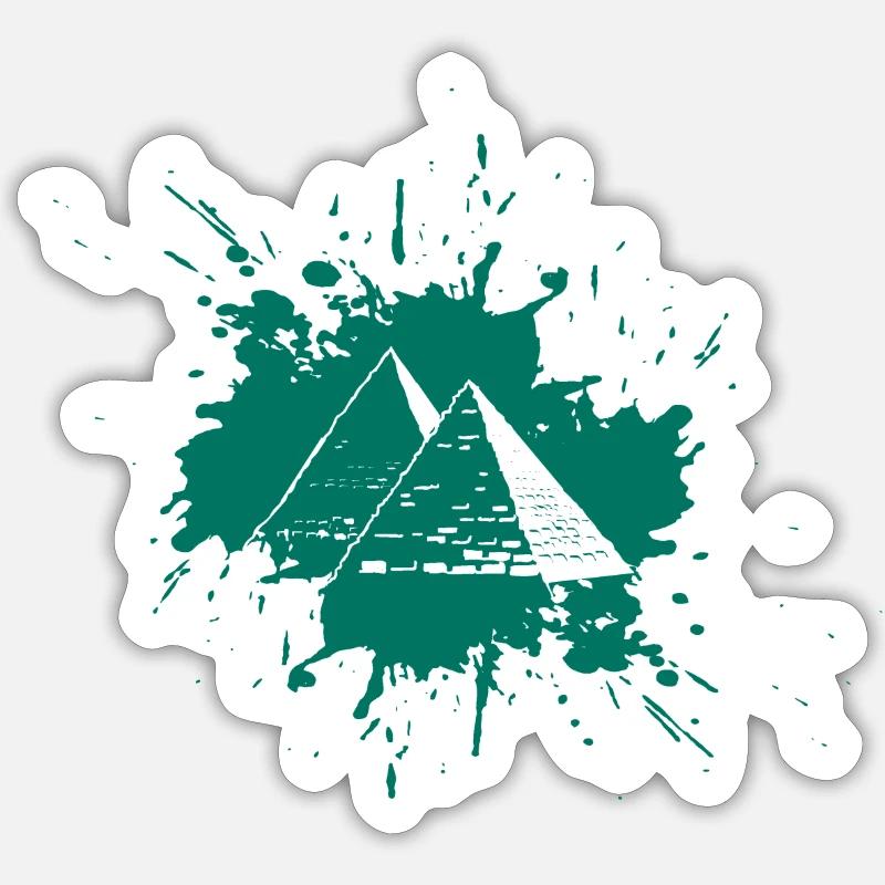Splash Pyramids - Sticker size S (10 x 10 cm) - white matte