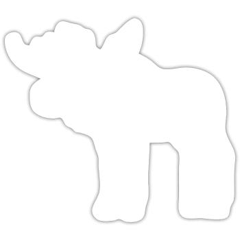 Silhouette d’orignal - Sticker taille S (10 x 10 cm) - blanc mat - Devant