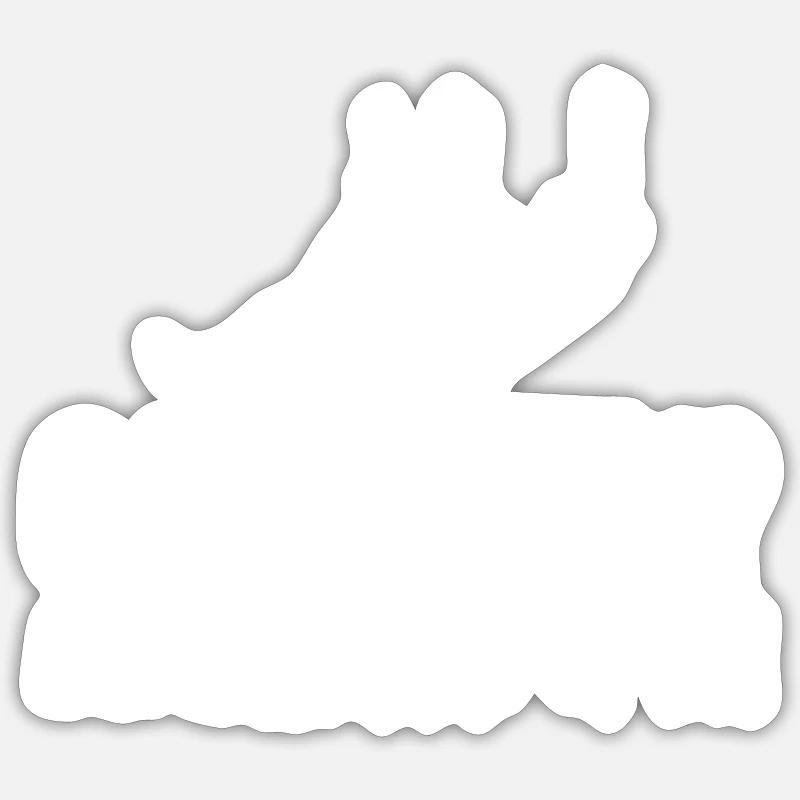 Escalade de bloc - Sticker taille S (10 x 10 cm) - blanc mat
