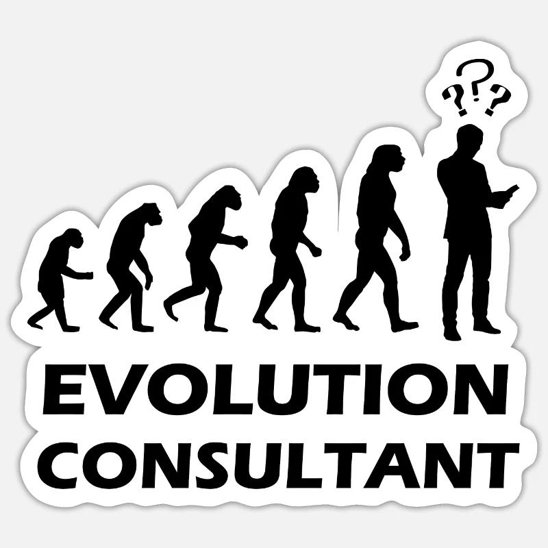 Evolution Consultant Consultant Auditeur - Sticker taille S (10 x 10 cm) - blanc mat