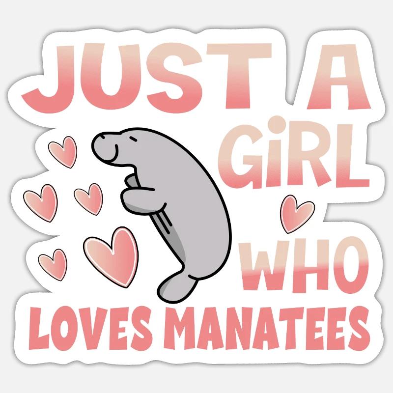 Manati Manatee - Sticker size S (10 x 10 cm) - white matte