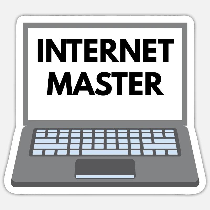 Internet - Sticker taille S (10 x 10 cm) - blanc mat